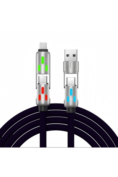 Choice1 2m black 4-IN-1 240W USB Type C To USB C Cable PD Fast Charger Wire F...