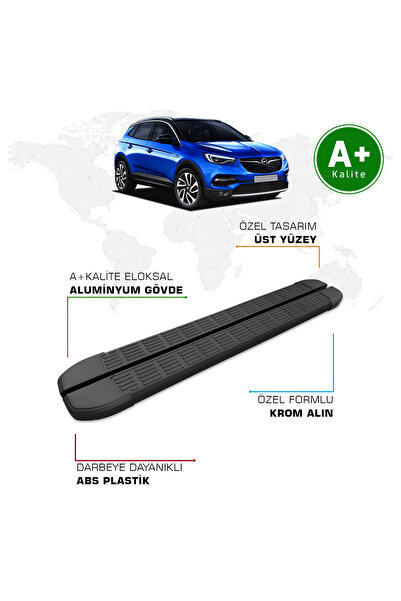 FA OTOMOTİV Opel Grandland X Yan Basamak 2017 – 2024 Model S-Line Siyah