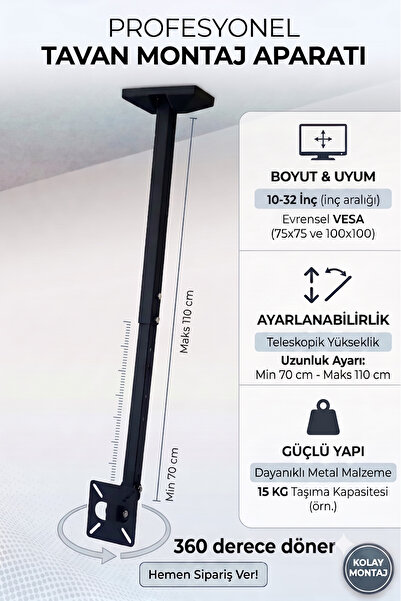 bt bayır teknoloji Vestel Seg Regal 82 Ekran 32 Inç Led Lcd Tv Tavan Askı Apa...