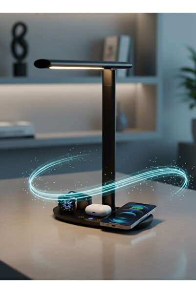Generic LED Desk Lamp with 10W Qi Wireless Charger, USB Charging Port, Touch ...