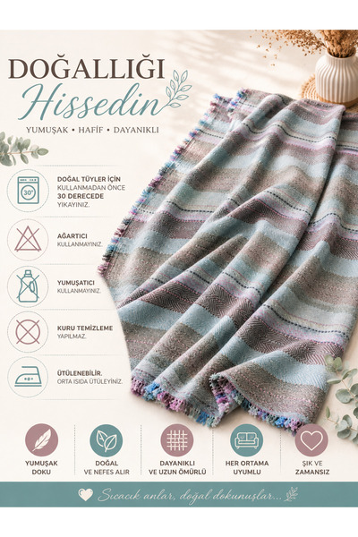 kemal savin Scotch, "Scotch", Warm Sofa and Bed Blanket, Sofa Shawl, Wool Tv ...