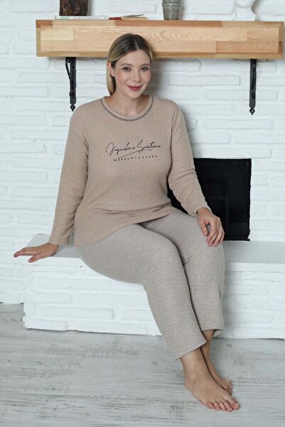 Fulla Moda Make up Lashes Printed Plus Size Pajama Set