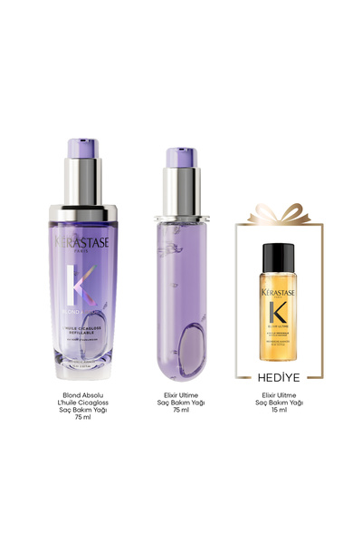 Kerastase Blond Absolu L’huile Cicagloss Saç Bakım Yağı Refill Seti L’huile C...