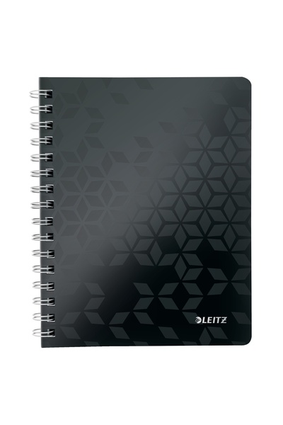 Leitz Caiet de birou WOW, PP, certificare FSC, reciclabil, A5, 80 coli, cu sp...