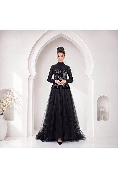 Muslima Wear Regina Nera Abiye Elbise