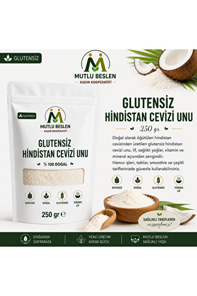 Mutlu Beslen Kooperatifi HİNDİSTAN CEVİZİ UNU GLUTENSİZ 250 g