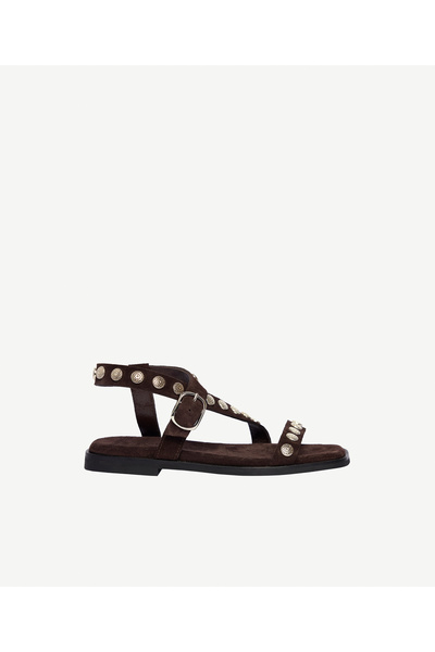 Yargıcı Sandale din piele cu detalii accesorii