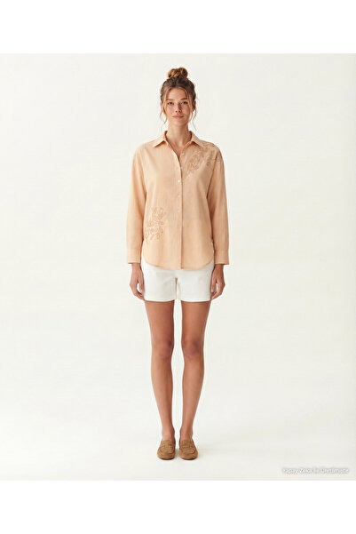 Yargıcı Wide Shirt Collar Long Sleeve Shirt
