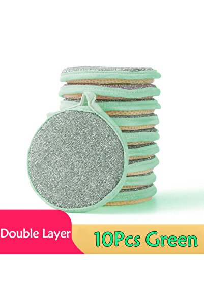 Choice5 10Pcs Green 5/10/20Pcs Double Side Dishwashing Sponge Dish Washing Br...