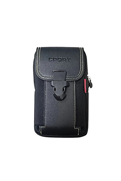 Choice Black Style 1 Man Belt Pouch Mobile Phone Bag for Men Phone Holster Ba...