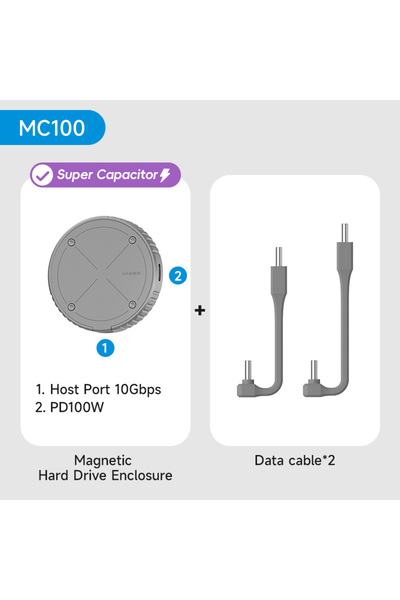 Choice علبة MC100 Hagibis المغناطيسية لـ M.2 2230 NVMe SSD، غلاف SSD مع منفذ ...