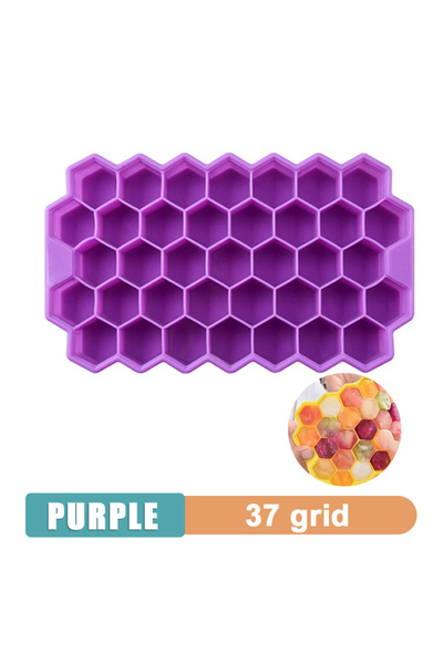 Choice12 37 grid-Purple 4/6/8/15 Grid Big Ice Tray Mold Giant Jumbo Large Foo...