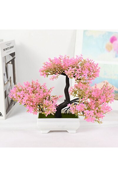 Choice pink Artificial Plants Bonsai Small Tree Pot Fake Plant Flowers Potted...