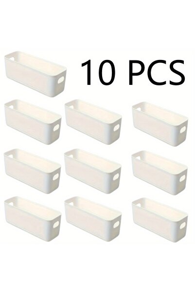 Choice White 10pcs multifunctional storage box durable large-capacity desktop...