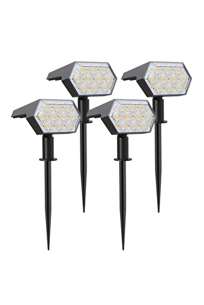 Choice5 400W 4 PCS Cold Light Solar Lights Outdoor 92 LED Solar Spot Lights O...