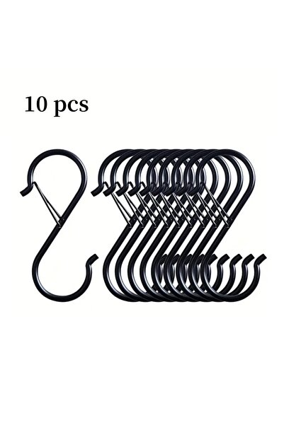 Choice 10pcs 5/10/20 PCS S Hooks with Safety Buckle, Heavy Duty Metal S Shape...
