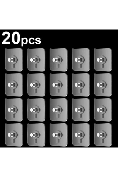Choice 6X6CM 20pcs 10/50pcs Self-Adhesive Hook Strong Adhesive Picture Frame ...
