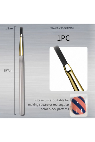 Choice Checker Brush 1PC 1/2PCS Professional French Nail Art Brushes Set Half...