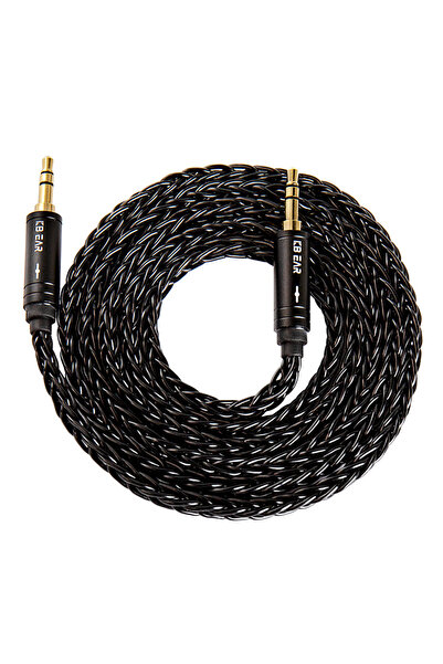 Choice 1.2m black 3.5-3.5 KBEAR AUX08 8 Cores HiFi AUX Earphone Audio Cable S...