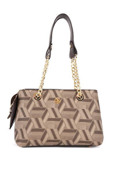 U.S. Polo Assn. Coffee-Brown Women's Shoulder Bag Us26521