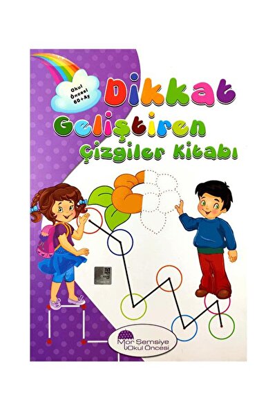 Mor Şemsiye Yayınları 60 Ay Dikkat Geliştiren Çizgiler Eğitici Kitap