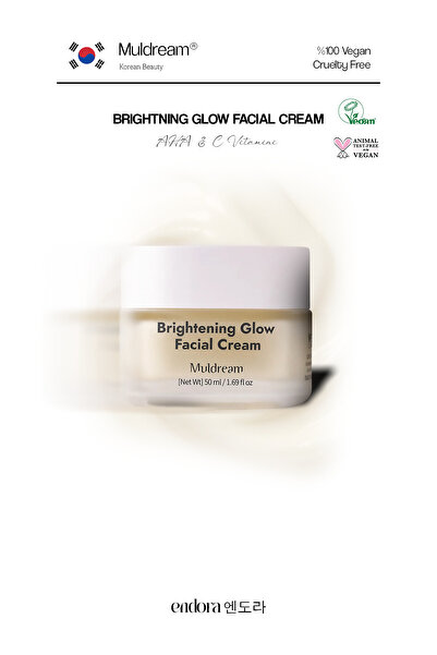 Muldream Brightening Glow Facial Cream Aha Ve C Vitamin Canlandırıcı Aydınlat...