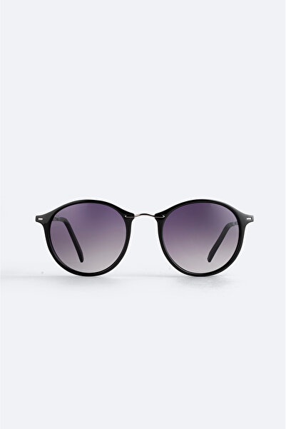 Dido Black Round Frame Polarized Sunglasses B008807