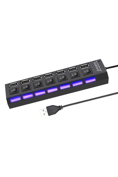 Choice 7 Ports Black 7 Ports USB 2.0 Hub USB Hub Multi USB Splitter Hub Use P...