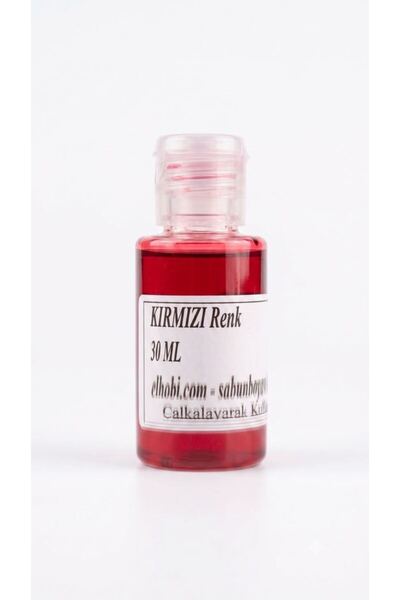 ElHobi 1 adet Sabun Boyası veya Renklendirici - Kırmızı - 30 ML