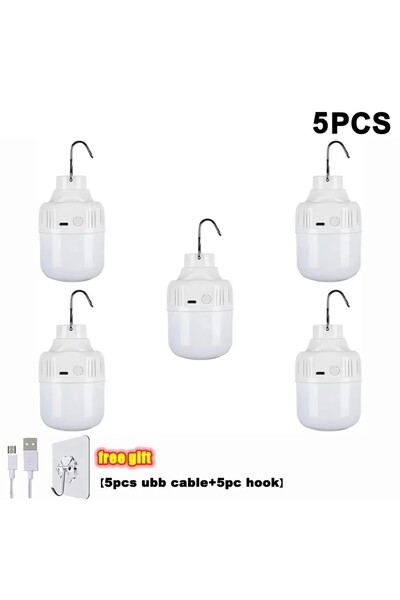Choice1 80wa-5pcs 1-10pcs USB Rechargeable LED Lamp Bulbs High Brightness Out...