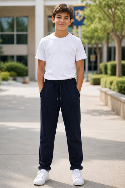 Beniizle Unisex Belted Double Leg Children's Sweatpants