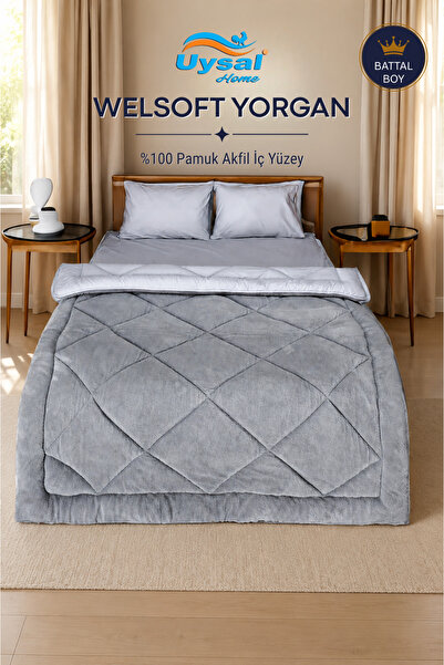 UYSAL WELSOFT AKFİL YORGAN BATTAL BOY 220x240 GRİ
