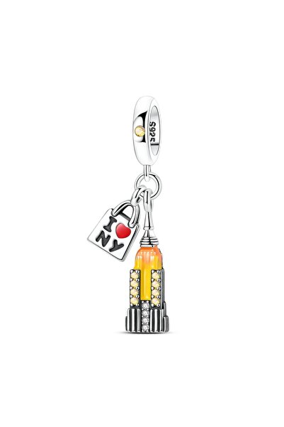 Choice Ktc1847-7 Mula 1 Pc 925 Silver Empire State Building in New York Fit O...
