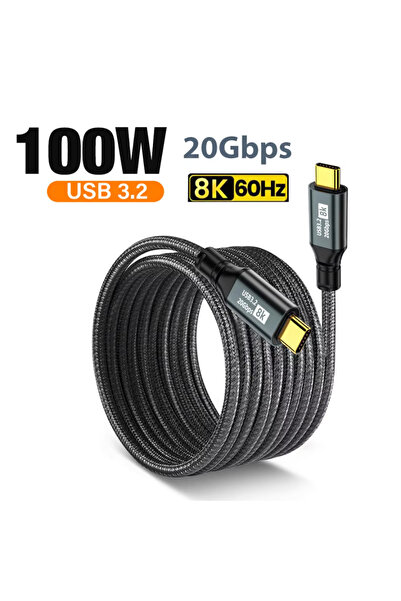 Choice 3m Cyan USB-C PD100W ThunderBolt 3 8K Fast Charging Cable 0.5m 1m 1.5m...