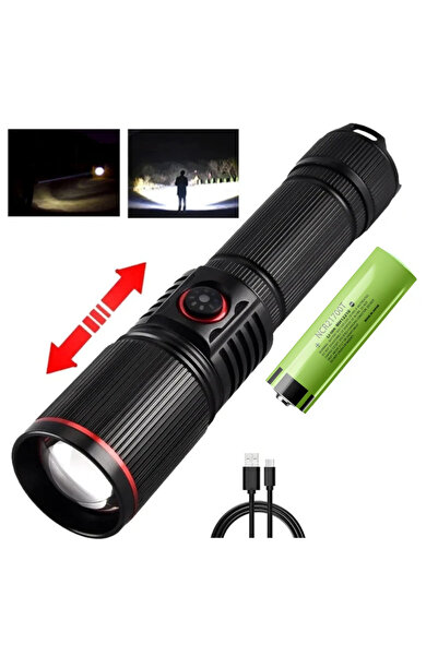choice2 21700 Battery Powerful 30W White Laser Zoom Flashlight Use 18650 or 2...