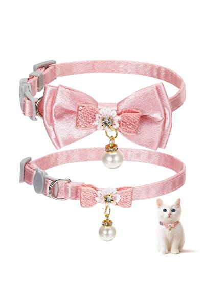 Choice1 Style 1 Adorable Cat Collar with Bow Cute Kitten Collars for Girl Cat...