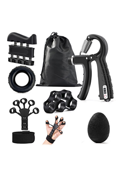 Choice 6pcs set-black Grip Strength Trainer Kit 1-6 Pack Hand Grip Strengthen...