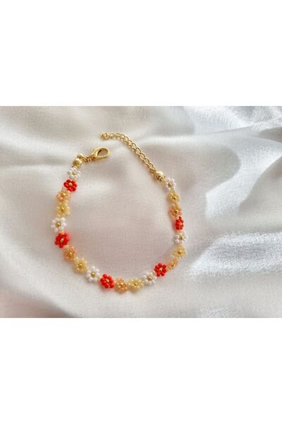 Es Kozmetik Flower Patterned Sand Bead Daisy Bracelet