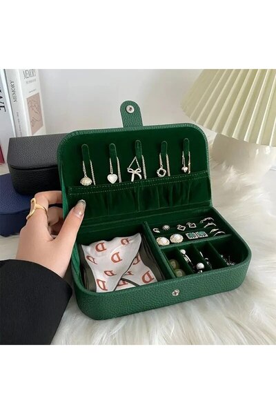Choice Green 2024 Portable Jewelry Box Jewelry Organizer Display Travel Jewel...