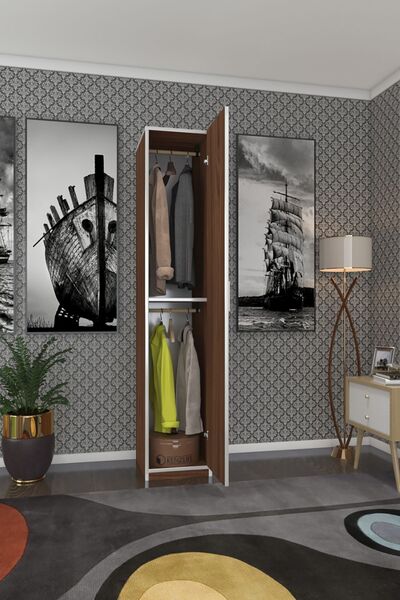 Kenzlife Gardırop Öğrenci Dolabı Tek Kapılı Günebakan Cvz 180*35*42 Cvz Gardo...