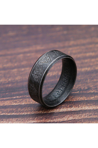 Choice 7 Style D Fashion Retro Viking Rune Ring for Men Women 316L Stainless ...