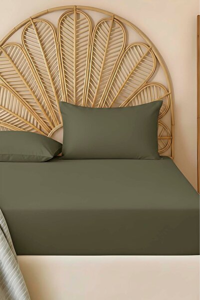 Rivaİstanbul Khaki Double Cotton Flat Sheet