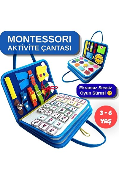 Generic Montessori Aktivite Çantası | (3-6 Yaş) - 8 Sayfa | İnce Motor & El B...