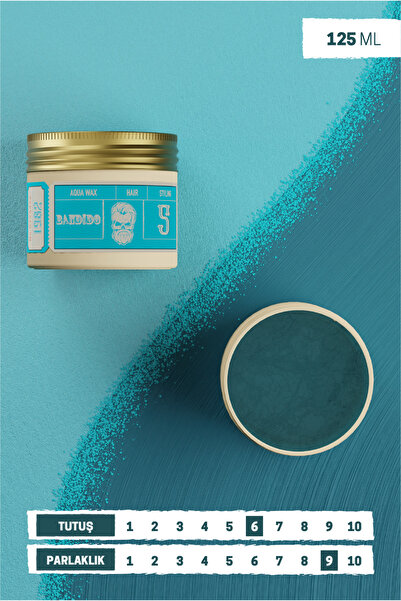 BANDİDO Aqua Wax 5 Blue 125 ml / Islak Görünümlü Parlak Orta Güçte Tutuşlu Sa...