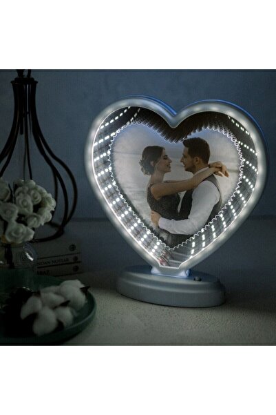 keyfim shop Kişiye Özel Fotoğraflı Sihirli Led Ayna Çerçeve Ve Gece Lambası