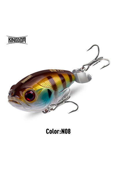 Choice KINGDOM N08 Kingdom Propeller Topwater Popper Fishing Lure 35mm 5.4g W...