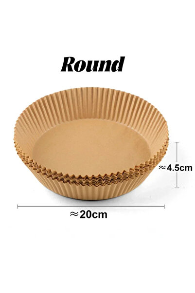 Choice 50pcs 20x4.5cm-Round Round Air Fryer Paper Disposable Non-Stick Airfry...