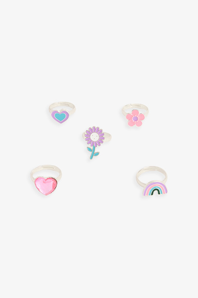 Penti Girl's Happy 5-Piece Ring Set
