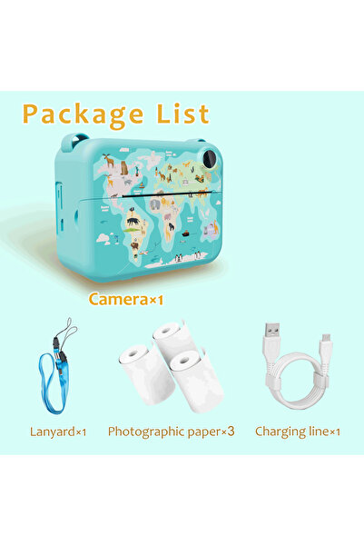 Choice Blue Digital Kids Instant Printing Camera Suitable for Photography Pho...