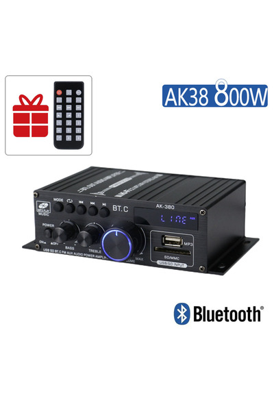 choice2 12V AK380 800W AK380 800W Bluetooth Amplifier HiFi Audio Karaoke Home...